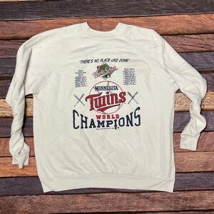 Vintage Minnesota Twins 1987 World Series Champions MLB Baseball Sweatshirt
